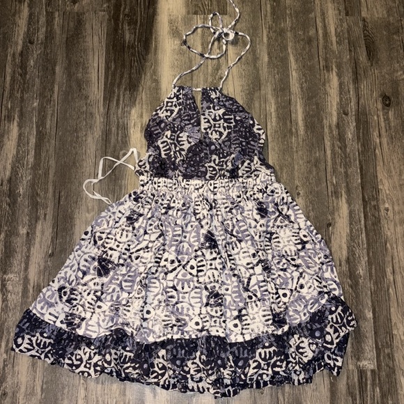 Free People Beach Day Halter Mini Dress medium - Picture 3 of 7